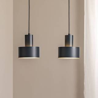 Hængelampe Rif 2 SIGMA, dæmpbar, Sort, Stue/spisestue, Metal, Moderne