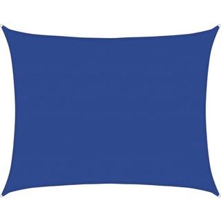 solsejl 6x7 m 160 g/m² HDPE rektangulær blå