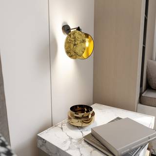 Motif K1 Guld pendellampe - Ø20 cm, E27, 230V, uden lyskilde