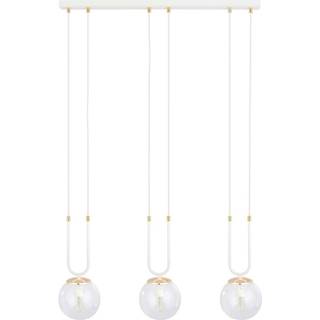 Glam 3 Hvid/Transparent pendellampe - Ø14 cm, E14, 230V, uden lyskilde