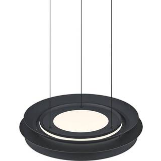 LED-hængelampe Lys, sort, Ø 45 cm, CCT, fjernbetjening