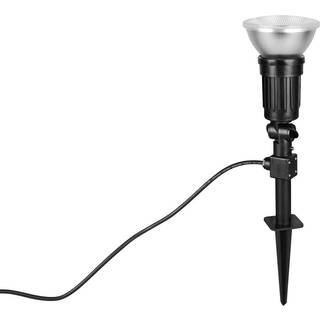 Udendørs spotlampe Caceres, sort, plast, IP44, vipbar