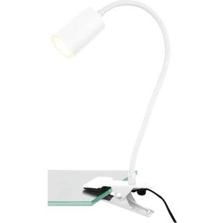 LED-klemmelampe Fleks, hvid, fleksibel, metal