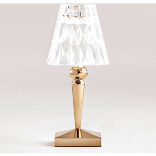 Kartell LED-bordlampe Batteri, 30 cm, guldfarvet, IP54
