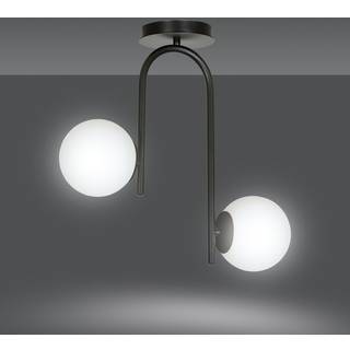Kalf 2 Sort loftslampe - Ø15 cm, E14, 230V, uden lyskilde