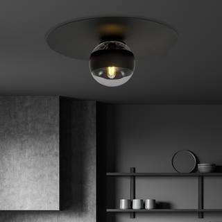 Solar 1 Sort/Stribe loftslampe - Ø14 cm, E14, 230V, uden lyskilde