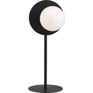 Oslo Ln Sort/Opal bordlampe - Ø15 cm, E14, 230V, uden lyskilde