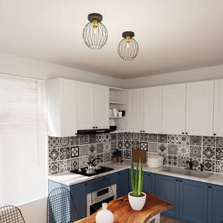 Nest 1 Sort/Guld loftslampe - Ø24 cm, E27, 230V, uden lyskilde
