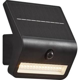Udendørs væglampe sort inkl. LED IP54 med bevægelsessensor Solar - Floody