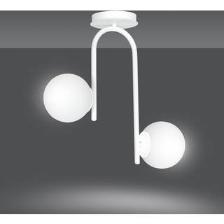 Kalf 2 Hvid loftslampe - Ø15 cm, E14, 230V, uden lyskilde