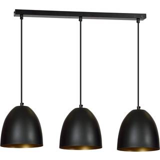 Lenox 3 Sort / Guld pendellampe - E27, 230V, uden lyskilde