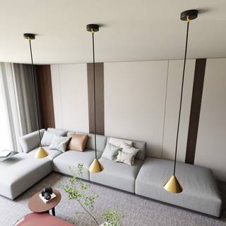 Elit 1 Sort/Guld pendellampe - GX53, 230V, uden lyskilde