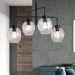 Lukka 4 Sort/Transparent pendellampe - Ø14 cm, E27, 230V, uden lyskilde