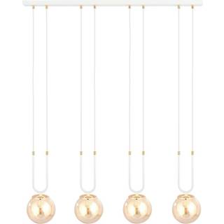 Glam 4 Hvid/Rav pendellampe - Ø14 cm, E14, 230V, uden lyskilde