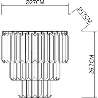 Krystal væglampe Milano Milagro Lighting, Messing/guld, Stue/spisestue, Glas