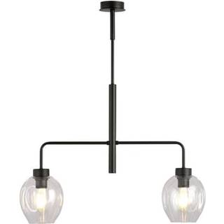 Lukka 2 Sort/Transparent pendellampe - Ø14 cm, E27, 230V, uden lyskilde