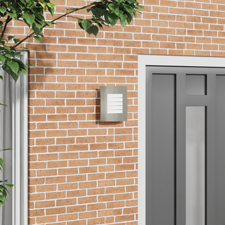 Udendørs væglampe Sølv 23.5 x 10.5 x 26 cm Rustfrit stål