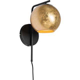 Smart væglampe sort med guldglas inkl. WiFi A60 - Bert