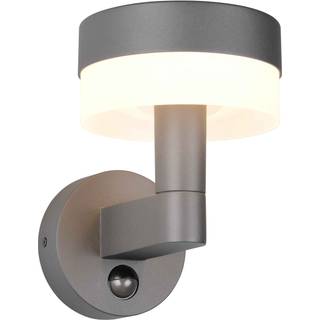 Udendørs LED-væglampe Mackenzie Sensor antracit, trykstøbt aluminium