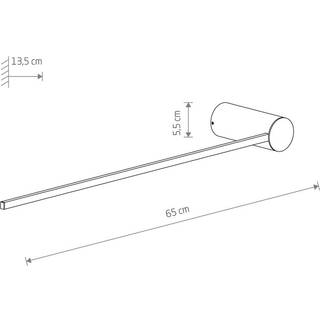 LED væglampe Arm M Nowodvorski Lighting, Sort, Stue/spisestue, Aluminium, Moderne
