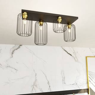 Barn 4 Sort/Guld loftslampe - Ø16 cm, E27, 230V, uden lyskilde
