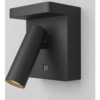 Maytoni LED-væglampe Aron, sort, dæmpbar, drejelig
