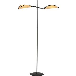 Lotus LP2 Sort/Rattan gulvlampe - Ø12 cm, E14, 230V, uden lyskilde