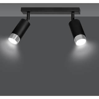 Hiro 2 Sort/Krom loftslampe - GU10, 230V, uden lyskilde