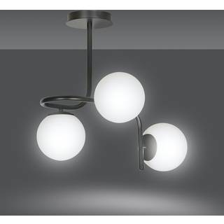 Kalf 3 Sort loftslampe - Ø15 cm, E14, 230V, uden lyskilde