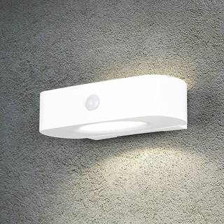 Bilbao solcellelampe til væg, hvid, højde 6 cm, sensor, op/ned