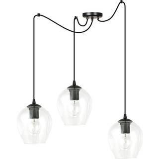 Level 3 Sort/Transparent pendellampe - Ø14 cm, E27, 230V, uden lyskilde