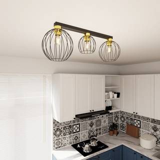 Nest 3 Sort/Guld loftslampe - Ø24 cm, E27, 230V, uden lyskilde