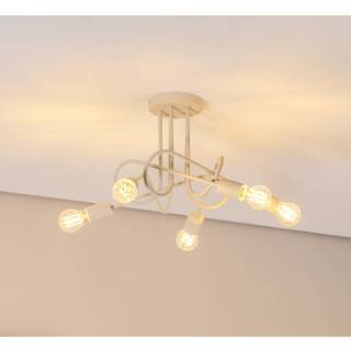 Loftslampe Oxford HELAM, dæmpbar, Creme/amber, Stue/spisestue, Metal