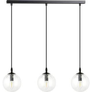 Cosmo 3 Sort/Transparent pendellampe - Ø14 cm, E14, 230V, uden lyskilde