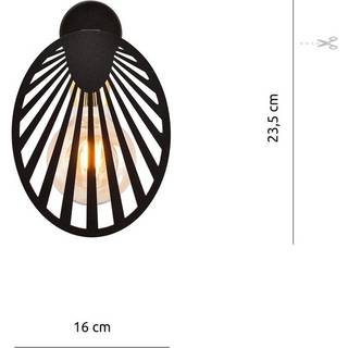 Playa K1 Sort væglampe - E27, 230V, uden lyskilde