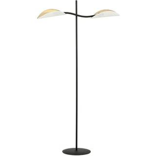 Lotus LP2 Hvid/Guld gulvlampe - Ø12 cm, E14, 230V, uden lyskilde