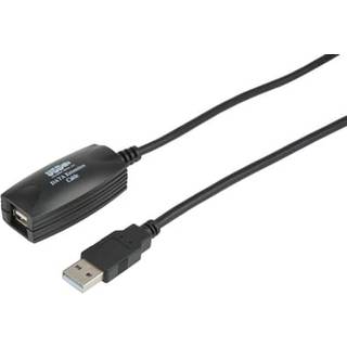 Prokord Active Usb-kabel 10m. Usb A Usb A Sort