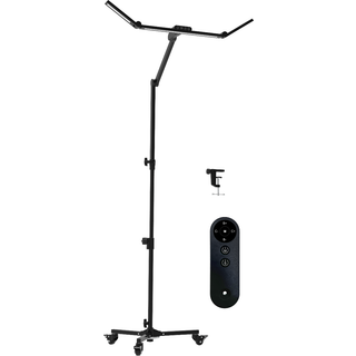 LED Gulvlampe - Transformbar med svingarm og hjul - 1380 Lumen