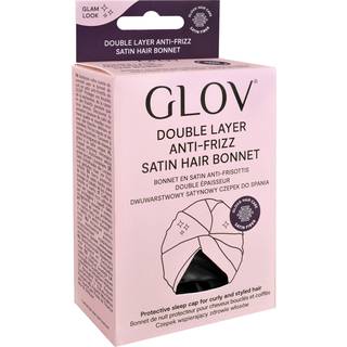GLOV Hair Bonnet Double Layer Anti-Frizz Satin Hair Bonnet- Black Håndklæde