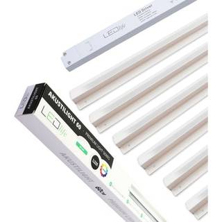 Troldtekt LED dæmpbar Skinnesæt 6x60 cm - Planforsænket, Fjernbetjening dæmpbar, Akustilight inkl. ledninger og driver - Dæmpbar : Via fjernbetjening, Kulør : Neutral