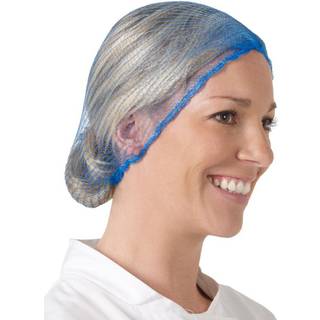 Hårnet One size polyester på bøjle mindre mønster. 2 ringe af 50 stk. blå