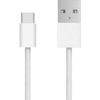 Linocell Flettet USB-A til USB-C-kabel - Hvid 0,5 m