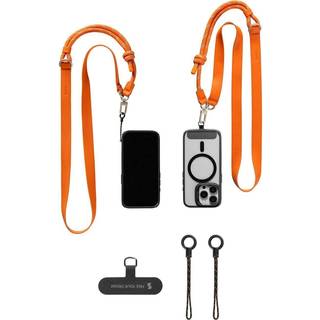 SmallRig Kunstlæder Lanyard Skulderstrop til Mobil m. Justerbar Længde - Orange