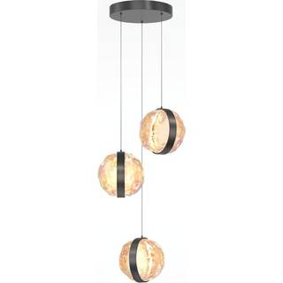 Maytoni Glas hængelampe Misterio, dæmpbar, Sort, Stue/spisestue, Metal