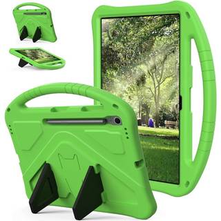EIDERWOOD Samsung Galaxy Tab S10 FE+ (Plus) Tablet Håndværker Cover m. Stå Funktion og Håndtag - Grøn
