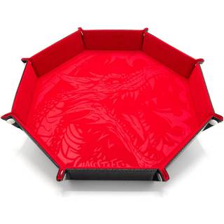 CritStones Folding Dice Tray Dragon Skin XL Edition Red