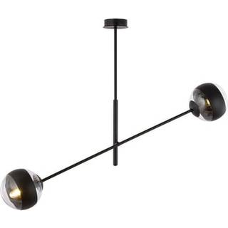 Linear 2 Sort/Stribe pendellampe - Ø14 cm, E14, 230V, uden lyskilde