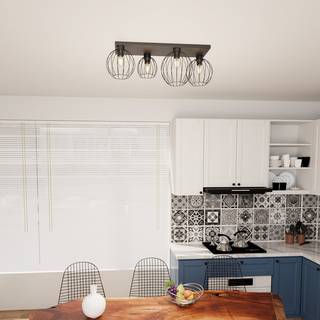 Nest 4 Sort loftslampe - Ø24 cm, E27, 230V, uden lyskilde