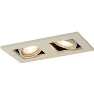 Moderne indbygget spotlight beige GU10 50 mm drejelig og vippbar 2-lys - Qure