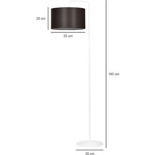Trapo LP1 Hvid/Wenge gulvlampe - Ø35 cm, E27, 230V, uden lyskilde